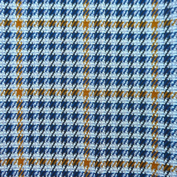 30x31 Vintage Double Knit Houndstooth Plaid Trouser Pants Groovy Straight Leg - Picture 3 of 11